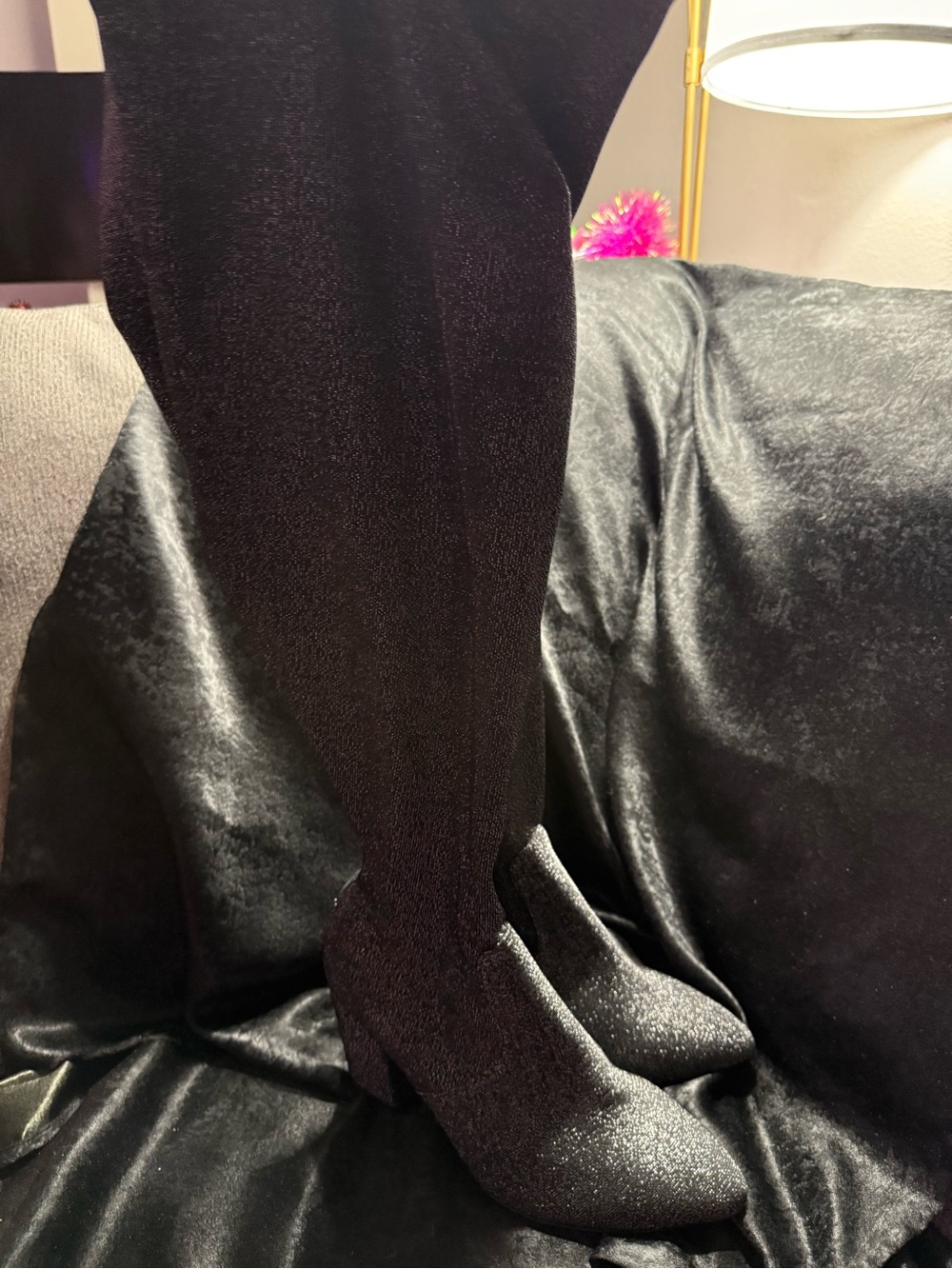 torrid Black Sparkle Over-the-Knee Stretch Boots 10.5 wide